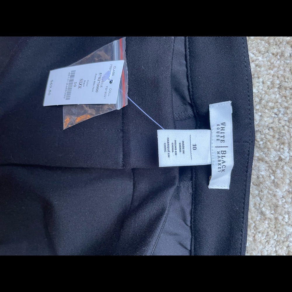 New with tags. WHBM Ponte Slim Straight pant size 10